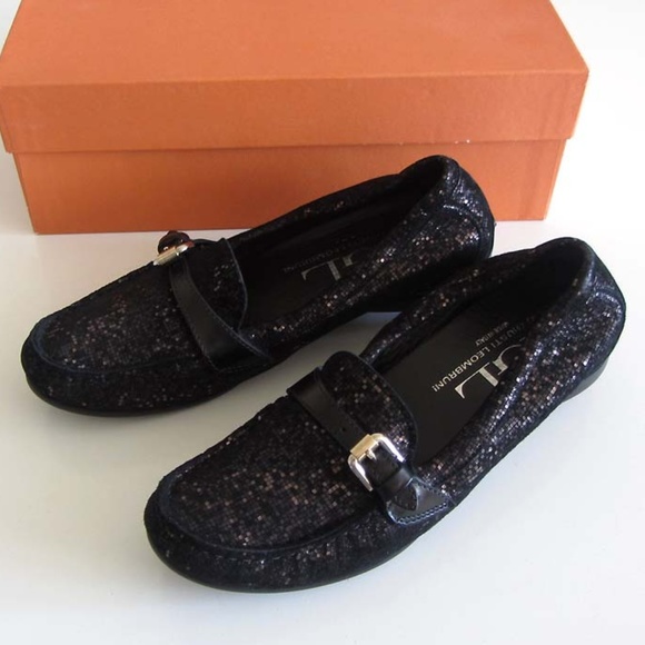 new AGL shimmering strap buckle loafers 36 6 Italy